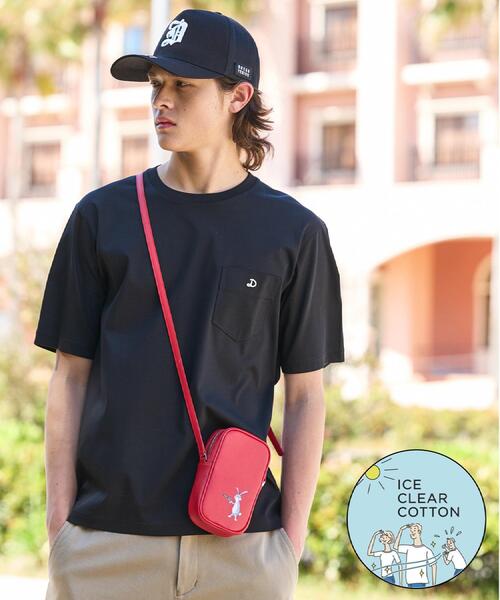 DRESSTERIOR(ドレステリア)の「【接触冷感/抗菌防臭/消臭】ICE CLEAR COTTON ポケットTシャツ(Tシャツ/カットソー・メンズ・ホワイト/ブラウン系その他/ブラック/ネイビー/ダークグレー/ピンク・90/94/92/91)」の2枚目の写真