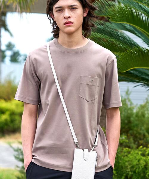DRESSTERIOR(ドレステリア)の「【接触冷感/抗菌防臭/消臭】ICE CLEAR COTTON ポケットTシャツ(Tシャツ/カットソー・メンズ・ホワイト/ブラウン系その他/ブラック/ネイビー/ダークグレー/ピンク・90/94/92/91)」の20枚目の写真