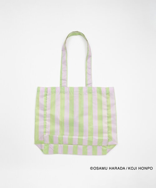 BIRTHDAY BAR（バースデイバー）の「OSAMU STRIPE ショッピングトートバッグ（トートバッグ・レディース・グリーン/ブルー/ピンク・0）」の5枚目の写真