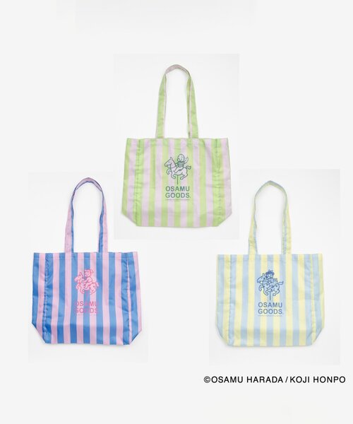 BIRTHDAY BAR（バースデイバー）の「OSAMU STRIPE ショッピングトートバッグ（トートバッグ・レディース・グリーン/ブルー/ピンク・0）」の13枚目の写真