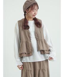 TSUHARU by Samansa Mos2 | 【tukuroi】コットンジャカード製品染めベスト《WEB限定》(ベスト)