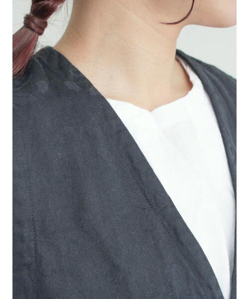 TSUHARU by Samansa Mos2（ツハルバイサマンサモスモス）の「【tukuroi】コットンジャカード製品染めベスト《WEB限定》（ベスト・レディース・ピンク/モカ/キナリ/ブラック/グレー・F）」の17枚目の写真