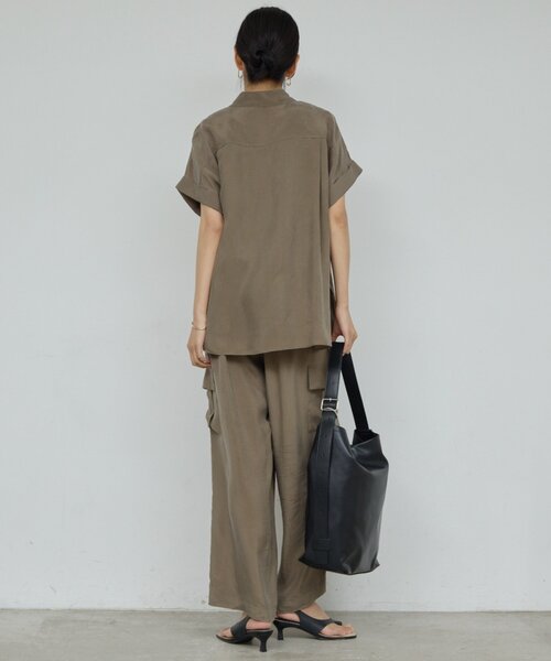 GALLARDAGALANTE（ガリャルダガランテ）の「【セットアップ対応】キュプラカーゴパンツ（その他パンツ・レディース・ブラウン/グレイッシュベージュ/ネイビー・0/1）」の9枚目の写真