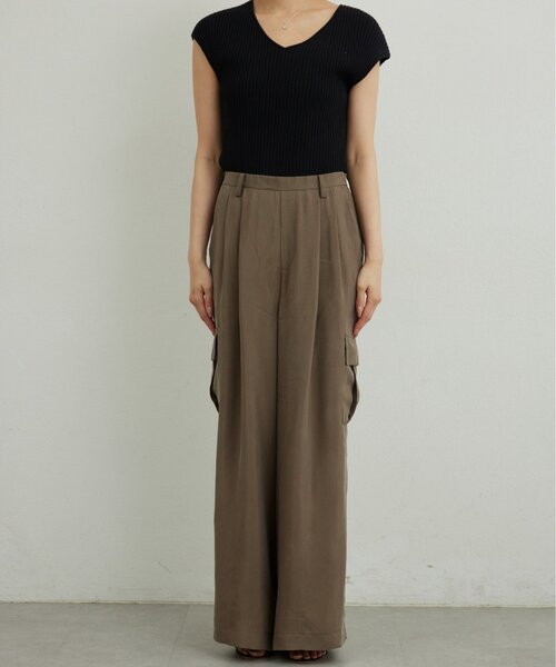 GALLARDAGALANTE（ガリャルダガランテ）の「【セットアップ対応】キュプラカーゴパンツ（その他パンツ・レディース・ブラウン/グレイッシュベージュ/ネイビー・0/1）」の16枚目の写真