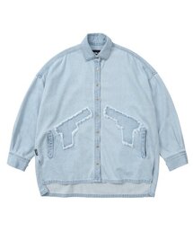 AJOBYAJO（アジョバイアジョ）の「Gun Oversized Washed Denim Shirt [Sky Blue]（シャツ/ブラウス）」