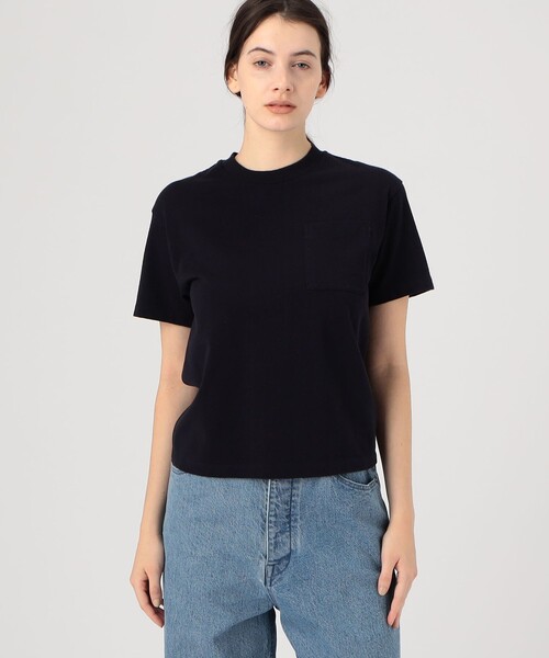 GALERIE VIE(ギャルリー ヴィー)の「コットン吊り天竺 ハーフスリーブプルオーバー(Tシャツ/カットソー・レディース・ブラック/ホワイト/ネイビー・FREE)」の5枚目の写真