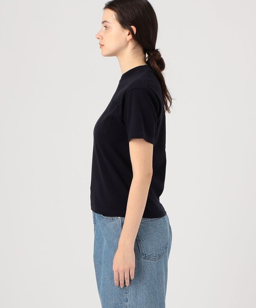 GALERIE VIE(ギャルリー ヴィー)の「コットン吊り天竺 ハーフスリーブプルオーバー(Tシャツ/カットソー・レディース・ブラック/ホワイト/ネイビー・FREE)」の6枚目の写真