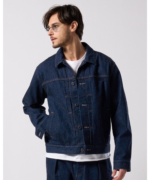 wjk（ダヴルジェイケイ）の「denim jacket type1 (OW)（デニムジャケット・メンズ・チャコールグレー/インディゴブルー・SMALL/MEDIUM/LARGE/X-LARGE）」の2枚目の写真