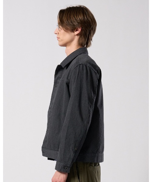 wjk（ダヴルジェイケイ）の「denim jacket type1 (OW)（デニムジャケット・メンズ・チャコールグレー/インディゴブルー・SMALL/MEDIUM/LARGE/X-LARGE）」の5枚目の写真