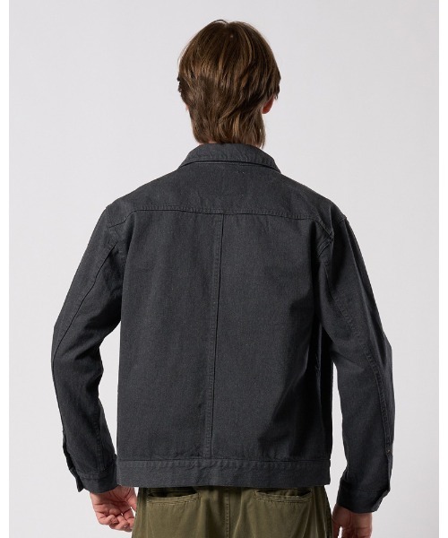wjk（ダヴルジェイケイ）の「denim jacket type1 (OW)（デニムジャケット・メンズ・チャコールグレー/インディゴブルー・SMALL/MEDIUM/LARGE/X-LARGE）」の6枚目の写真
