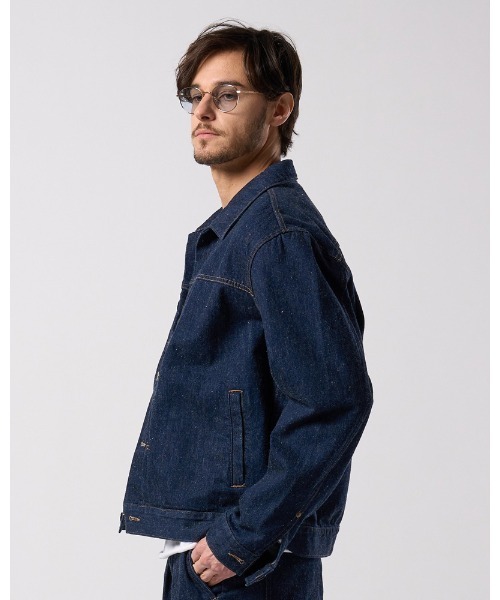 wjk（ダヴルジェイケイ）の「denim jacket type1 (OW)（デニムジャケット・メンズ・チャコールグレー/インディゴブルー・SMALL/MEDIUM/LARGE/X-LARGE）」の10枚目の写真