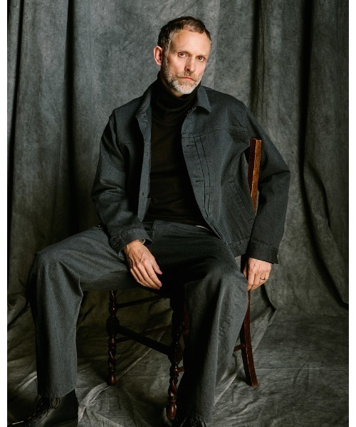 wjk（ダヴルジェイケイ）の「denim jacket type1 (OW)（デニムジャケット・メンズ・チャコールグレー/インディゴブルー・SMALL/MEDIUM/LARGE/X-LARGE）」の17枚目の写真