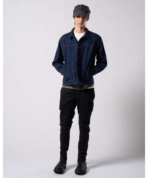 wjk（ダヴルジェイケイ）の「denim jacket type1 (OW)（デニムジャケット・メンズ・チャコールグレー/インディゴブルー・SMALL/MEDIUM/LARGE/X-LARGE）」の19枚目の写真