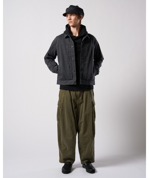 wjk（ダヴルジェイケイ）の「denim jacket type1 (OW)（デニムジャケット・メンズ・チャコールグレー/インディゴブルー・SMALL/MEDIUM/LARGE/X-LARGE）」の20枚目の写真