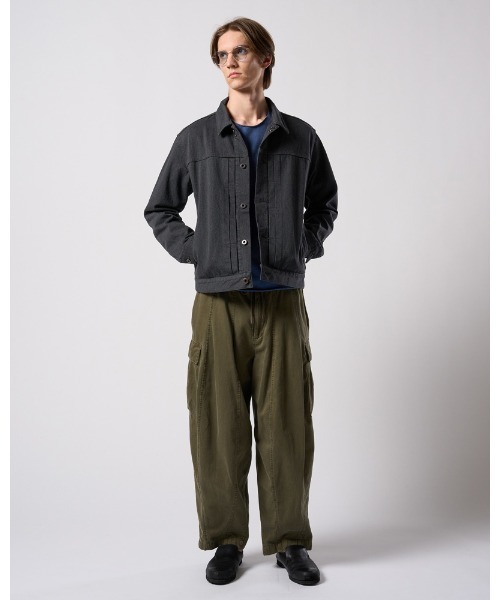 wjk（ダヴルジェイケイ）の「denim jacket type1 (OW)（デニムジャケット・メンズ・チャコールグレー/インディゴブルー・SMALL/MEDIUM/LARGE/X-LARGE）」の21枚目の写真