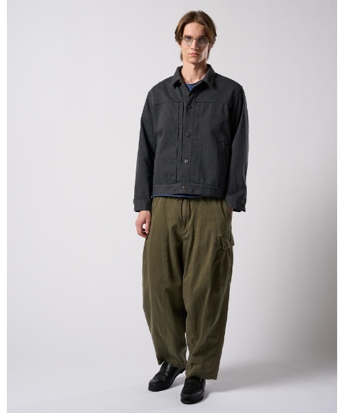 wjk（ダヴルジェイケイ）の「denim jacket type1 (OW)（デニムジャケット・メンズ・チャコールグレー/インディゴブルー・SMALL/MEDIUM/LARGE/X-LARGE）」の22枚目の写真