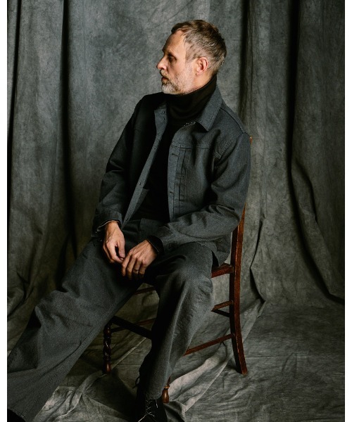 wjk（ダヴルジェイケイ）の「denim jacket type1 (OW)（デニムジャケット・メンズ・チャコールグレー/インディゴブルー・SMALL/MEDIUM/LARGE/X-LARGE）」の18枚目の写真