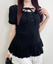 INGNI | ヘンリーネックペプラムリブトップス(Tシャツ/カットソー)