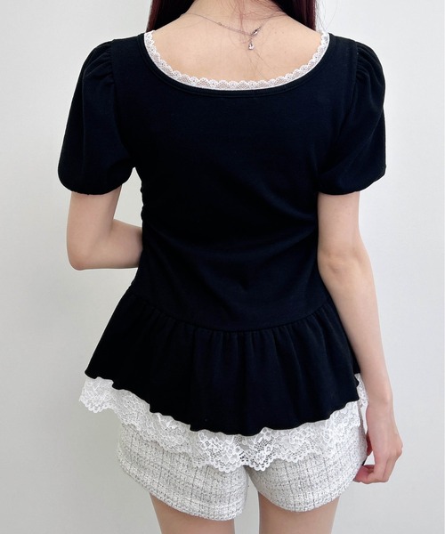 INGNI(イング)の「ヘンリーネックペプラムリブトップス(Tシャツ/カットソー・レディース・ホワイト系その他/ブラック系その他4/ライトピンク/ブラック/グレー・M)」の22枚目の写真