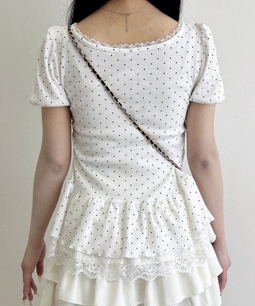 INGNI(イング)の「ヘンリーネックペプラムリブトップス(Tシャツ/カットソー・レディース・ホワイト系その他/ブラック系その他4/ライトピンク/ブラック/グレー・M)」の9枚目の写真