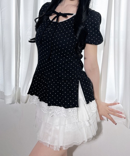 INGNI(イング)の「ヘンリーネックペプラムリブトップス(Tシャツ/カットソー・レディース・ホワイト系その他/ブラック系その他4/ライトピンク/ブラック/グレー・M)」の17枚目の写真