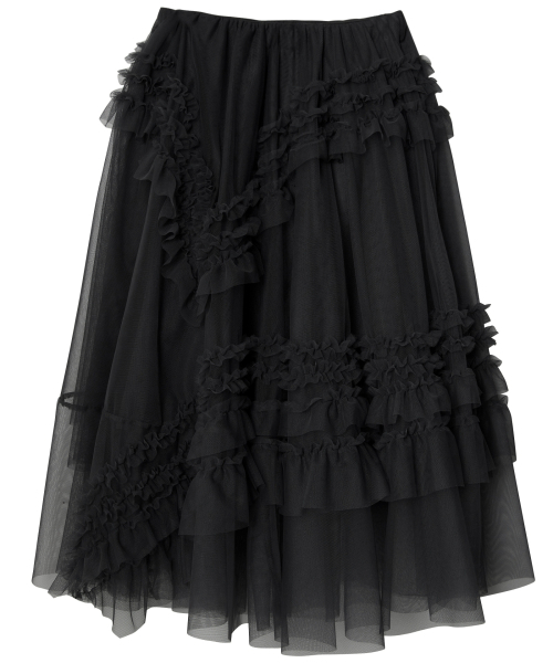 FLAREUP(フレアアップ)の「Tulle Layered Long Skirts (FL-266_Black)(スカート・レディース・ブラック・OS)」の3枚目の写真