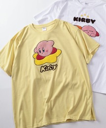 【71】星のカービィ ワドルディ サガラ刺繍 ワイド クルーネックTシャツ/レディース