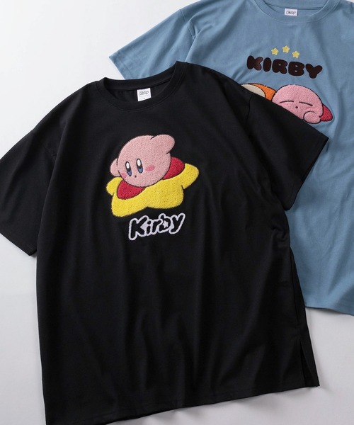 make a ray!(メイク ア レイ!)の「【71】星のカービィ ワドルディ サガラ刺繍 ワイド クルーネックTシャツ/レディース(Tシャツ/カットソー・レディース・ブルー/イエロー/ホワイト/ブラック・L/M)」の3枚目の写真
