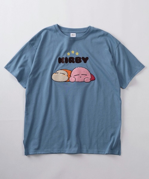 make a ray!(メイク ア レイ!)の「【71】星のカービィ ワドルディ サガラ刺繍 ワイド クルーネックTシャツ/レディース(Tシャツ/カットソー・レディース・ブルー/イエロー/ホワイト/ブラック・L/M)」の5枚目の写真