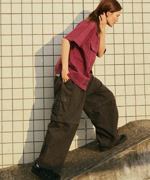 HUF（ハフ）の「HUF CO-OP CONTRAST DYED SHIRT（シャツ/ブラウス・メンズ・ブラック/モスグリーン/バーガンディー・S/M/L/XL）」の12枚目の写真
