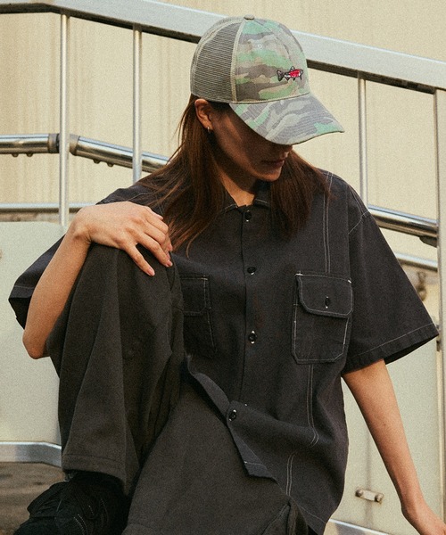 HUF（ハフ）の「HUF CO-OP CONTRAST DYED SHIRT（シャツ/ブラウス・メンズ・ブラック/モスグリーン/バーガンディー・S/M/L/XL）」の5枚目の写真