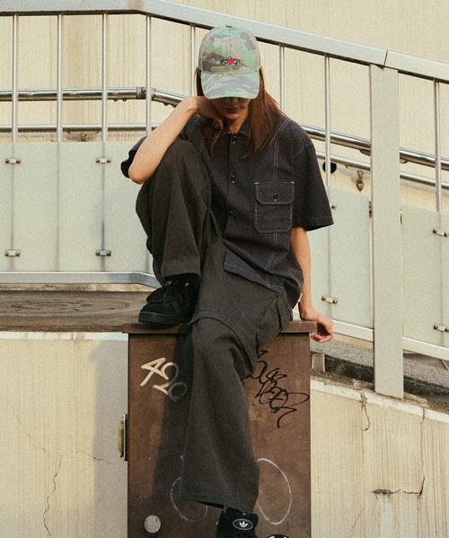 HUF（ハフ）の「HUF CO-OP CONTRAST DYED SHIRT（シャツ/ブラウス・メンズ・ブラック/モスグリーン/バーガンディー・S/M/L/XL）」の6枚目の写真
