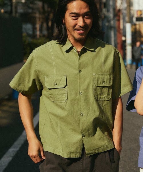 HUF（ハフ）の「HUF CO-OP CONTRAST DYED SHIRT（シャツ/ブラウス・メンズ・ブラック/モスグリーン/バーガンディー・S/M/L/XL）」の7枚目の写真