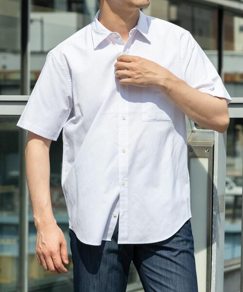 URBAN RESEARCH ROSSO MEN（アーバンリサーチロッソメン）の「『イージーケア / XLサイズあり』ハイパフォーマンスリネン半袖シャツ（シャツ/ブラウス・メンズ・ネイビー/チェック/ストライプ/ベージュ/ライトブルー/ホワイト・X-LARGE/LARGE/MEDIUM/SMALL）」の12枚目の写真