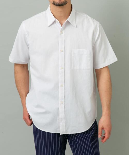 URBAN RESEARCH ROSSO MEN（アーバンリサーチロッソメン）の「『イージーケア / XLサイズあり』ハイパフォーマンスリネン半袖シャツ（シャツ/ブラウス・メンズ・ネイビー/チェック/ストライプ/ベージュ/ライトブルー/ホワイト・X-LARGE/LARGE/MEDIUM/SMALL）」の15枚目の写真