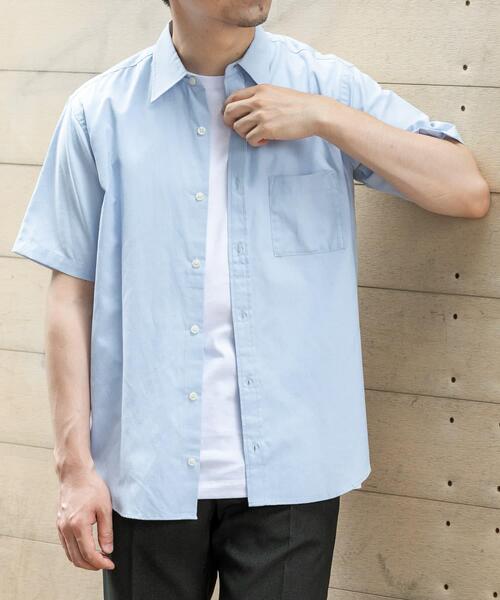 URBAN RESEARCH ROSSO MEN（アーバンリサーチロッソメン）の「『イージーケア / XLサイズあり』ハイパフォーマンスリネン半袖シャツ（シャツ/ブラウス・メンズ・ネイビー/チェック/ストライプ/ベージュ/ライトブルー/ホワイト・X-LARGE/LARGE/MEDIUM/SMALL）」の22枚目の写真