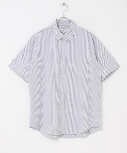 URBAN RESEARCH ROSSO MEN（アーバンリサーチロッソメン）の「『イージーケア / XLサイズあり』ハイパフォーマンスリネン半袖シャツ（シャツ/ブラウス・メンズ・ネイビー/チェック/ストライプ/ベージュ/ライトブルー/ホワイト・X-LARGE/LARGE/MEDIUM/SMALL）」の8枚目の写真