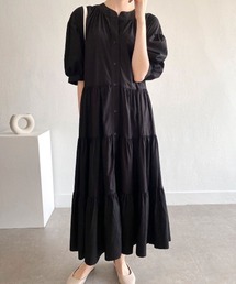 ビックシルエットティアードワンピース