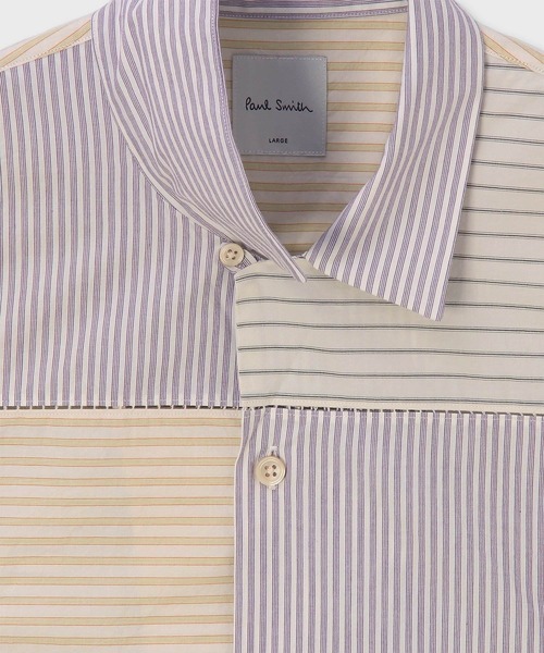 Paul Smith(ポールスミス)の「ラダーステッチパッチワーク オープンカラーシャツ / 163636 339M(シャツ/ブラウス・メンズ・ライラック・X-LARGE/LARGE/MEDIUM)」の2枚目の写真