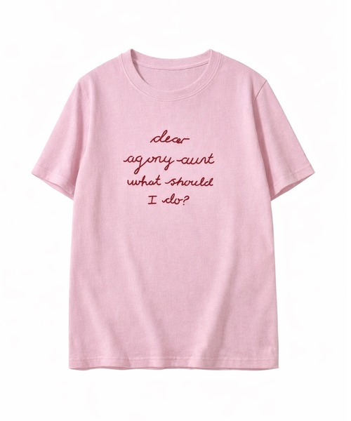 DAY CLOSET(デイ クローゼット)の「【立体フロッキー加工×英字ロゴプリント】半袖ラウンドネックTシャツ レディース(Tシャツ/カットソー・レディース・ブラック/ホワイト・FREE)」の9枚目の写真