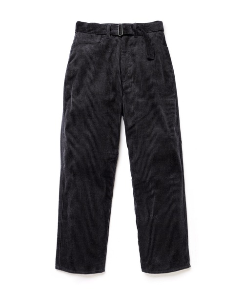MR.OLIVE(ミスターオリーブ)の「WIDE WALE CORDUROY / BELTED RELAX TAPERED PANTS /M263130(チノパンツ・メンズ・チャコール/ブラウン・SMALL/LARGE/MEDIUM)」の10枚目の写真