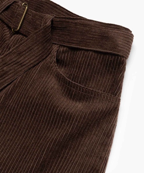 MR.OLIVE(ミスターオリーブ)の「WIDE WALE CORDUROY / BELTED RELAX TAPERED PANTS /M263130(チノパンツ・メンズ・チャコール/ブラウン・SMALL/LARGE/MEDIUM)」の13枚目の写真