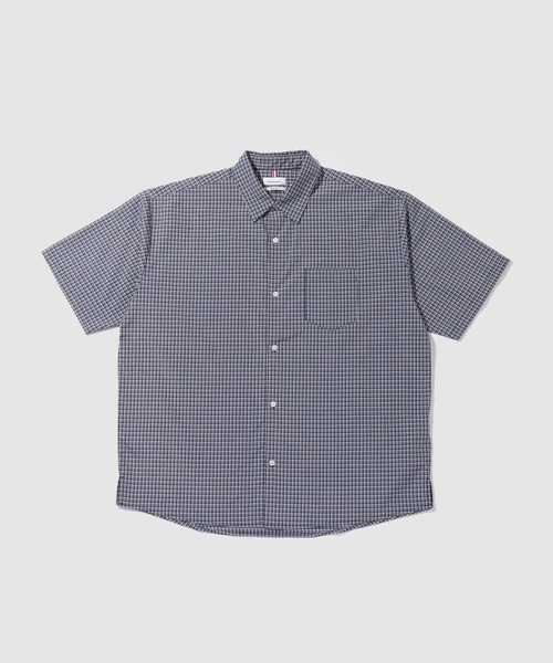 Mac-House（マックハウス）の「【 REALSTANDARD/リアルスタンダード 】リラックスフィット 半袖レギュラーシャツ（シャツ/ブラウス・メンズ・ブルー系その他/ネイビー/ベージュ/ホワイト/ホワイト系その他/サックスブルー・S/M/L/XL）」の6枚目の写真