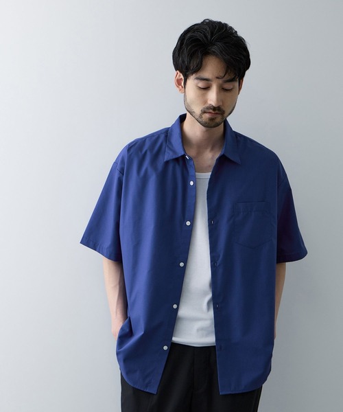 Mac-House（マックハウス）の「【 REALSTANDARD/リアルスタンダード 】リラックスフィット 半袖レギュラーシャツ（シャツ/ブラウス・メンズ・ブルー系その他/ネイビー/ベージュ/ホワイト/ホワイト系その他/サックスブルー・S/M/L/XL）」の4枚目の写真