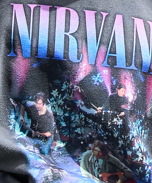 FREAK'S STORE（フリークスストア）の「＜新色追加＞GOOD ROCK SPEED/グッドロックスピード NIRVANA T-SHIRT/ロックTシャツ/ニルヴァーナ（Tシャツ/カットソー・レディース・チャコールグレー/ブルー/ホワイト/ベージュ/ブラウン/ブラック・ﾌﾘ-）」の7枚目の写真