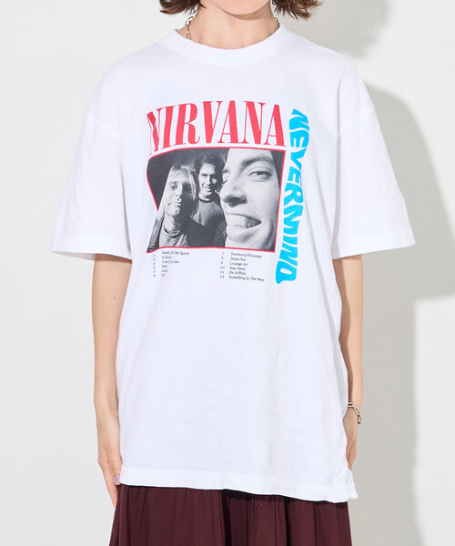 FREAK'S STORE（フリークスストア）の「＜新色追加＞GOOD ROCK SPEED/グッドロックスピード NIRVANA T-SHIRT/ロックTシャツ/ニルヴァーナ（Tシャツ/カットソー・レディース・チャコールグレー/ブルー/ホワイト/ベージュ/ブラウン/ブラック・ﾌﾘ-）」の18枚目の写真