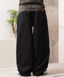 Laufer（ロイファー）の「【Laufer】ダブルポケット ワイドストレート デニムパンツ   Double-Pocket Wide-Leg Straight-Leg Pants（デニムパンツ）」