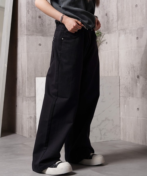 Laufer(ロイファー)の「【Laufer】ダブルポケット ワイドストレート デニムパンツ / Double-Pocket Wide-Leg Straight-Leg Pants(デニムパンツ・メンズ・ブルー/ブラック/ネイビー・XL/L/M)」の19枚目の写真