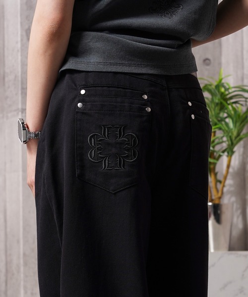 Laufer(ロイファー)の「【Laufer】ダブルポケット ワイドストレート デニムパンツ / Double-Pocket Wide-Leg Straight-Leg Pants(デニムパンツ・メンズ・ブルー/ブラック/ネイビー・XL/L/M)」の22枚目の写真