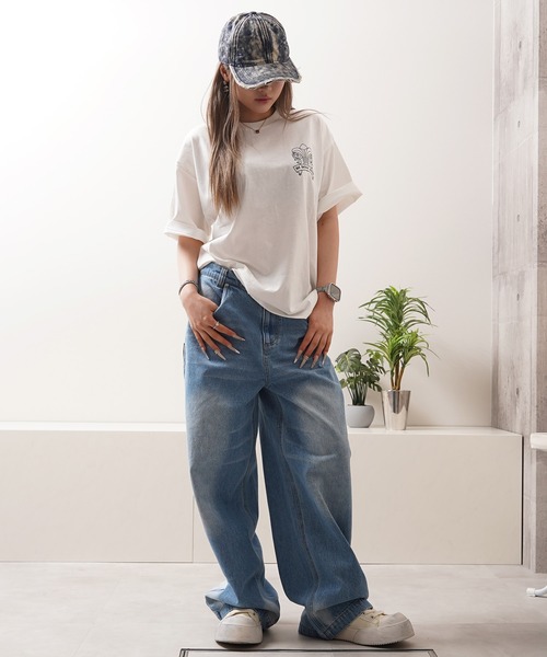 Laufer(ロイファー)の「【Laufer】ダブルポケット ワイドストレート デニムパンツ / Double-Pocket Wide-Leg Straight-Leg Pants(デニムパンツ・メンズ・ブルー/ブラック/ネイビー・XL/L/M)」の10枚目の写真